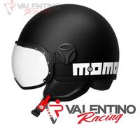 MOMO DESIGN FIGHTER CLASSIC E2206 JET MONO MATT BLACK / WHITE TG M 57-58 cm