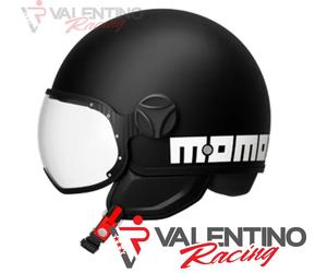 MOMO DESIGN FIGHTER CLASSIC E2206 JET MONO MATT BLACK / WHITE TG XL 61 cm