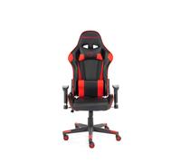 Momo Design MD-GC005A-KR Sedia per videogioco Poltrona da gaming Sedia imbottita Nera, Rossa - Nouvo