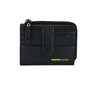 MOMO Design Portafoglio Uomo in Vera Pelle, Con Protezione RFID, Scatola Regalo In Legno (Nero Porta Carte)