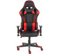 Momo Design Sedia Gaming Poltrona Imbottita in Ecopelle colore Nero Rosso - MD-GC005A-KR