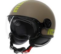 Casco Jet Momo Design Fgtr Classic Mono Opaco Sabbia Giallo Lime S