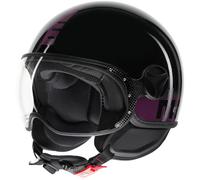 MOMO FGTR Classic Stripes Casco Jet, nero-rosa, taglia S per maschi