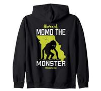 Momo Il Mostro Missouri State America Cryptid Felpa con Cappuccio