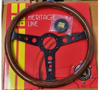 Momo Legno Mogano Volante Sportivo Heritage Indy 350mm Braun Nero Sterzo Wheel