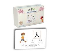 MoMo Nihongo N5 - Schede flash giapponesi - Kanji JLPT N5 Flash Card - 85 carte - Impara Kanji con immagini facili da capire