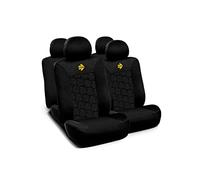 Momo SC050BK Serie/Kit Coprisedili auto universali anteriore e Posteriore nero/grigio giallo