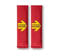 MOMO Set 2 Cuscini per Cinture di Sicurezza Auto Rosso/Giallo
