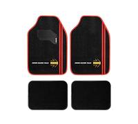 Momo Set Tappetini Auto Universali 4 Pezzi da Corsa Nero/Rosso