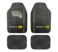 Momo Set Tappetini Auto Universali 4 Pezzi Nero/Bianco