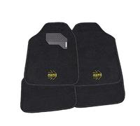 SET TAPPETINI AUTO UNIVERSALI 4 PEZZI IN MOQUETTE MARCA MOMO COLORE NERO/GIALLO