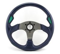 Momo Volante Sportivo In Pelle Forato Jet 350mm Blu, Verde O Anello