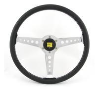 Momo Volante Sportivo In Pelle Heritage California 360mm Nero Argento Cromo