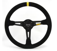 Momo Volante Sportivo In Pelle Scamosciata Modello MOD. 08 350mm Nero Black