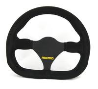 Momo Volante Sportivo In Pelle Scamosciata Modello MOD. 27 290Mm Nero Black