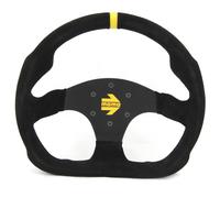 Momo Volante Sportivo In Pelle Scamosciata Modello MOD. 30 320mm Nero Black