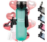 MOMO WAY Super Mama Borraccia in Tritan Bottiglia D'acqua Senza BPA Regalo Per La Festa Della Mamma Fitness Yoga Scuola Bicicletta Campeggio Super Mama 1000ml