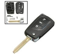 MOMOALA Telecomando Auto FOB Copertura 3 Pulsante Flip per Toyota Yaris Echo Tarago Camry Rav4 Collara