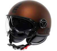 Momodesign FGTR Evo Mono, casco jet L female Opaco Marrone Scuro/Nero