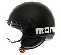 Momo Design Casco Jet FGTR Classic Nero opaco/Bianco XL
