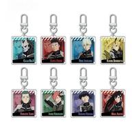 momogut 8Pcs Kaiju Anime no 8 Portachiavi Hibino Kafka Hoshina Soshiro Portachiavi Accessori Borsa Carino Ciondolo