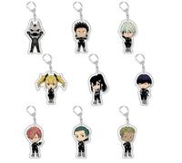 momogut 9Pcs Anime Kaiju Anime no 8 Portachiavi Acrilico Carino Portachiavi Divertente Hibino Kafka Ciondolo Regalo