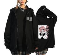 momogut Evangelion Felpa con Cappuccio e Zip Anime Eva Stampa Grafica Felpa con Cappuccio REI Ayanami Cappotto Asuka Zip Jacket