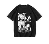 momogut Maglietta Bungo Chuuya Stray Dogs Anime Dazai Osamu Maglietta a Maniche Corte Casual Basic Top Nakahara Chuuya Cosplay