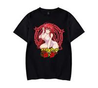 momogut Rias Gremory Maglietta Anime Devil's High School Maglietta DxD Manica Corta Cotone Sciolto Tee Regalo