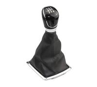 MOMOHCHGBT Pomello Cambio Per Ford Per Focus 2 Per MK2 2005 2006 2007 2008 2009 2010 2011 2012 Pomello Del Cambio A 5/6 Velocità Cuffia Leva Cambio In Pelle(Black 5-speed)