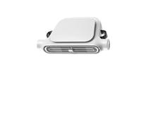 MOMOHCHGBT VentolaRaffreddamento Doppia Auto Supporto per Telefono da Auto Universale per Smartphone(White-with Battery)