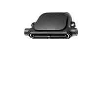 MOMOHCHGBT VentolaRaffreddamento Doppia Auto Supporto per Telefono da Auto Universale per Smartphone(Black-with Battery)