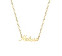MOMOL Collana con nome in acciaio inossidabile placcata oro 18 carati personalizzata personalizzata con nome collana personalizzata con targhetta per le donne, Placcato oro, Nessuna pietra preziosa