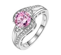 Momolaa Anelli A Farfalla Argento Fried Dough Twist Geometry Strass Anello Anello di Fidanzamento Diamante Pieno Zirconia Anello Solitario Per Le Donne Taglia 5 10 Anello Di Ottone