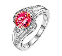 Momolaa Anelli A Farfalla Argento Fried Dough Twist Geometry Strass Anello Anello di Fidanzamento Diamante Pieno Zirconia Anello Solitario Per Le Donne Taglia 5 10 Anello Di Ottone