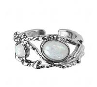 Momolaa Anelli Da Cucina per Sesso Maschile Erezione Anello da donna con anello di diamanti Anello di lusso con fredda La Comunione Del Libro Degli Anelli (C-Silver, One Size)