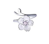 Momolaa Anelli Da Cucina per Sesso Maschile Erezione Anello di fidanzamento Anello da donna Gioielli regolabile Regalo di nozze Fedi nuziali Set Di Anelli Di Cristallo (White, One Size)