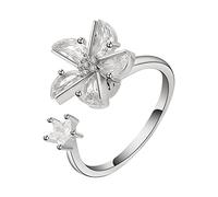 Momolaa Anelli Da Dentizione per Cani Anelli di zirconi regolabili per stress da ansia Anelli con micro anelli rotanti Fedi Nuziali in Silicone Da (B, One Size)