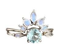 Momolaa Anelli per Il Naso A Clip 2 in 1 Anelli Gioielli da donna Elegante pietra preziosa Anello d'amore Decorazioni per feste Ornamenti Suona Il Campanello 2020 (White, 9)