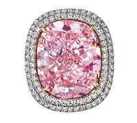 Momolaa Anelli per Il Naso A Clip Regalo di gioielli da donna con anello arrotondato con diamante rosa squisito Anello Di Collegamento per Gli Uomini (Pink, 6)