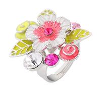 Momolaa Anello Di Lettere Drops Character Personaggio alla moda Rivela Anello Flower Oil Il tuo individuo anelli Anelli Di Prepotenza (AS show, One Size)