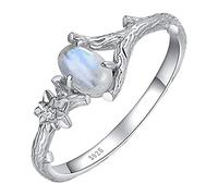 Momolaa Anello Di Scorrimento Anello da donna Anello di fidanzamento con gioielli da donna Anello di personalità con zirconi intarsiati Anelli Cinghie (Silver, One Size)