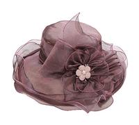 Momolaa Berretto Cappello Berretti da Baseball da Donna con Cappellino da Sposa, Fascinator, da Sposa, da Cerimonia, da, Cappellino da Palestra (Grey, One Size)