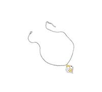 Momolaa Collana Da Masticare Catena a forma di cuore per bambini Necknece Clavicola Ciondolo per e regalo per il giorno Collane e ciondoli Collana Iniziale D. (Silver, One Size)