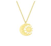 Momolaa Collana Del Coltello Collana spirituale piena di luna speranza Charms sole Gioielli e ispirazione Collane e ciondoli Collana Di Tungsteno per Gli Uomini (Gold, One Size)