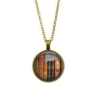 Momolaa Collana Del Dente per I Denti Persi Gioielli Ciondolo Tempo Collana Moda e Libri Vintage Biblioteca Argento Collane e Ciondoli Collane per Figlia (Gold, One Size)