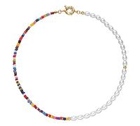 Momolaa Collana Del Supporto Di Cristallo Perle di collana bohémien fatte a mano da ragazze perline e per collane e ciondoli da donna Collana Di Fiocchi Di Neve (as show, One Size)