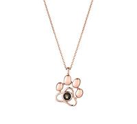 Momolaa Collana Di Cristallo Pet Iove You Projection Gift 100 I Collana Collana Linguaggi fotografici Accessori Collane e ciondoli Collane Carine per La Ragazza (Rose Gold, One Size)