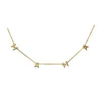 Momolaa Collana Ossidiana Collana con lettera MAMA Gioielli placcati in oro reale Gioielli con catena a clavicola da donna Collana Di Tre Generazioni (Gold, One Size)