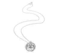 Momolaa Collane A Più Livelli Projecti Ball Languages Collana Astronomical I Love You Projection 100 collane e ciondoli rotanti Collana Cuore Trifoglio (Silver, One Size)